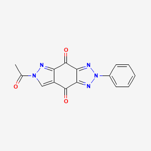 6-Acetyl-2-phenyl[1,2,3]triazolo[4,5-f]indazole-4,8(2H,6H)-dione