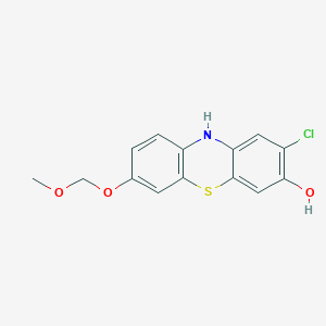 molecular formula C14H12ClNO3S B14589966 2-Chloro-7-(methoxymethoxy)-10H-phenothiazin-3-OL CAS No. 61588-47-4