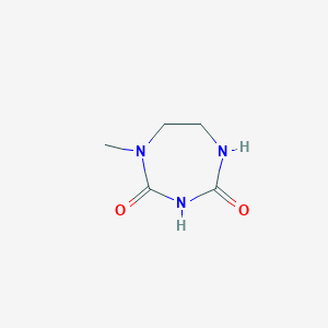 molecular formula C5H9N3O2 B14589967 1-Methyl-1,3,5-triazepane-2,4-dione CAS No. 61514-92-9