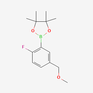 2-[2-Fluoro-5-(methoxymethyl)phenyl]-4,4,5,5-tetramethyl-1,3,2-dioxaborolane
