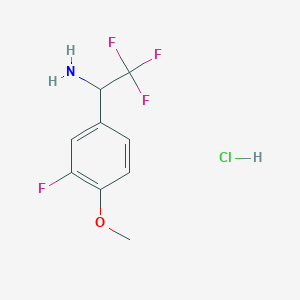 2,2,2-Trifluoro-1-(3-fluoro-4-methoxyphenyl)ethan-1-amine hcl