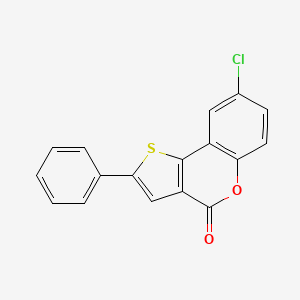 molecular formula C17H9ClO2S B14590003 8-Chloro-2-phenyl-4H-thieno[3,2-c][1]benzopyran-4-one CAS No. 61477-91-6