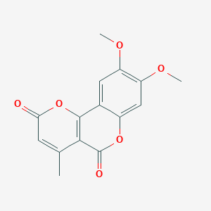 molecular formula C15H12O6 B14590036 8,9-Dimethoxy-4-methyl-2H,5H-pyrano[3,2-c][1]benzopyran-2,5-dione CAS No. 61571-97-9