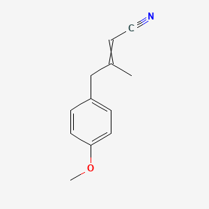 molecular formula C12H13NO B1459004 4-(4-Methoxyphenyl)-3-methylbut-2-enenitrile CAS No. 479257-54-0
