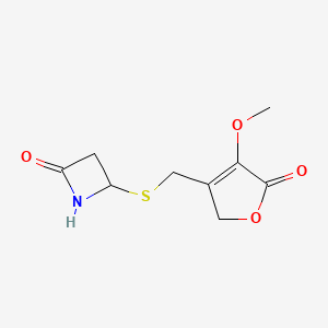 2(5H)-Furanone, 3-methoxy-4-[[(4-oxo-2-azetidinyl)thio]methyl]-