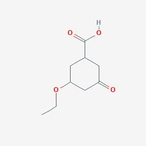 molecular formula C9H14O4 B14590067 3-Ethoxy-5-oxocyclohexane-1-carboxylic acid CAS No. 61040-87-7