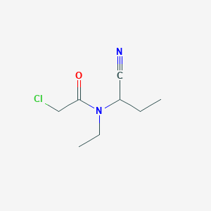 molecular formula C8H13ClN2O B14590074 2-Chloro-N-(1-cyanopropyl)-N-ethylacetamide CAS No. 61555-48-4