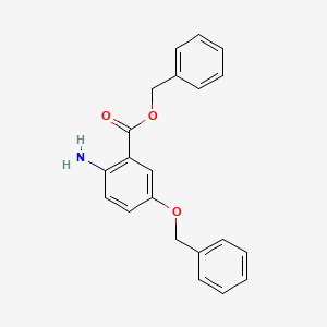 molecular formula C21H19NO3 B14590075 Benzyl 2-amino-5-(benzyloxy)benzoate CAS No. 61340-16-7