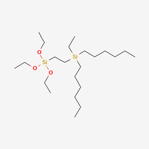 Ethyl(dihexyl)[2-(triethoxysilyl)ethyl]silane