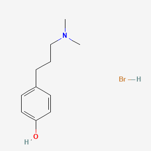 molecular formula C11H18BrNO B14590131 4-[3-(Dimethylamino)propyl]phenol;hydrobromide CAS No. 61186-09-2