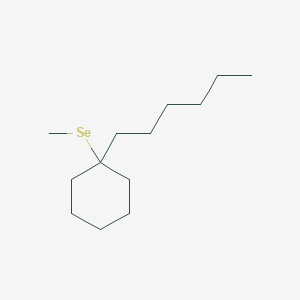 molecular formula C13H26Se B14590199 1-Hexyl-1-(methylselanyl)cyclohexane CAS No. 61540-03-2