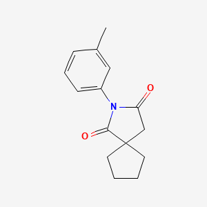 molecular formula C15H17NO2 B14590202 2-(3-Methylphenyl)-2-azaspiro[4.4]nonane-1,3-dione CAS No. 61343-09-7