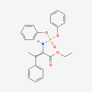 molecular formula C24H24NO5P B14590227 Ethyl 2-[(diphenoxyphosphoryl)amino]-3-phenylbut-2-enoate CAS No. 61416-78-2