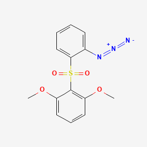 molecular formula C14H13N3O4S B14590235 2-(2-Azidobenzene-1-sulfonyl)-1,3-dimethoxybenzene CAS No. 61174-52-5