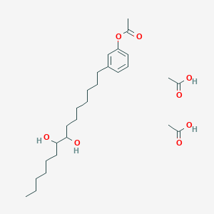 Acetic acid;[3-(8,9-dihydroxypentadecyl)phenyl] acetate