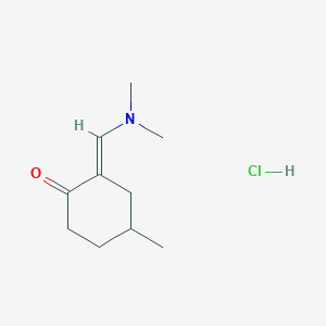 molecular formula C10H18ClNO B1459026 (2E)-2-(Dimethylaminomethylidene)-4-methylcyclohexan-1-one;hydrochloride CAS No. 1417366-80-3