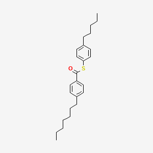 molecular formula C25H34OS B14590268 S-(4-Pentylphenyl) 4-heptylbenzene-1-carbothioate CAS No. 61518-82-9