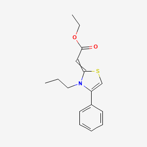 Ethyl (4-phenyl-3-propyl-1,3-thiazol-2(3H)-ylidene)acetate