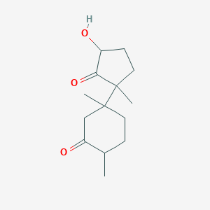 5-(3-Hydroxy-1-methyl-2-oxocyclopentyl)-2,5-dimethylcyclohexan-1-one