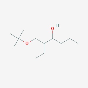 molecular formula C12H26O2 B14590282 3-(tert-Butoxymethyl)heptan-4-ol CAS No. 61478-22-6