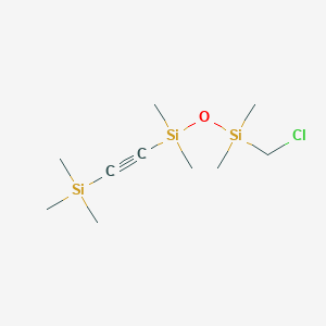 molecular formula C10H23ClOSi3 B14590283 1-(Chloromethyl)-1,1,3,3-tetramethyl-3-[(trimethylsilyl)ethynyl]disiloxane CAS No. 61222-32-0