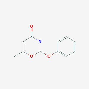 4H-1,3-Oxazin-4-one, 6-methyl-2-phenoxy-