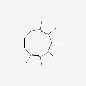 molecular formula C15H24 B14590296 1,2,3,4,5,6-Hexamethylcyclonona-1,3,5-triene CAS No. 61193-78-0