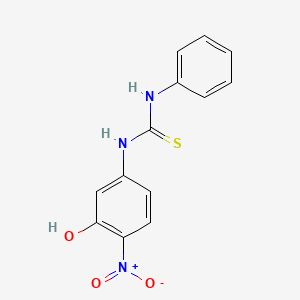 molecular formula C13H11N3O3S B14590311 N-(3-Hydroxy-4-nitrophenyl)-N'-phenylthiourea CAS No. 61358-22-3