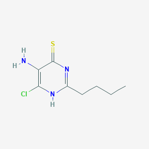 molecular formula C8H12ClN3S B14590316 5-Amino-2-butyl-6-chloropyrimidine-4(1H)-thione CAS No. 61457-07-6