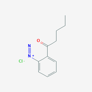 molecular formula C11H13ClN2O B14590321 2-Pentanoylbenzene-1-diazonium chloride CAS No. 61485-15-2