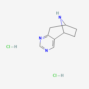 molecular formula C9H13Cl2N3 B1459034 4,6,12-Triazatricyclo[7.2.1.0]dodeca-2(7),3,5-triene dihydrochloride CAS No. 1864059-62-0
