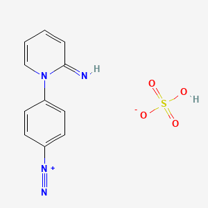 molecular formula C11H10N4O4S B14590354 4-(2-Iminopyridin-1(2H)-yl)benzene-1-diazonium hydrogen sulfate CAS No. 61224-49-5