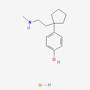 4-[1-[2-(Methylamino)ethyl]cyclopentyl]phenol;hydrobromide