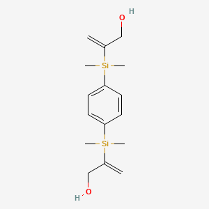 molecular formula C16H26O2Si2 B14590431 2,2'-[1,4-Phenylenebis(dimethylsilanediyl)]di(prop-2-en-1-ol) CAS No. 61157-17-3