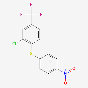 molecular formula C13H7ClF3NO2S B14590436 2-Chloro-1-[(4-nitrophenyl)sulfanyl]-4-(trifluoromethyl)benzene CAS No. 61405-46-7