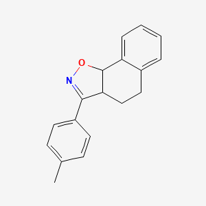 molecular formula C18H17NO B14590438 3-(4-Methylphenyl)-3a,4,5,9b-tetrahydronaphtho[2,1-d][1,2]oxazole CAS No. 61191-59-1