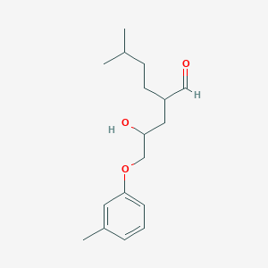 molecular formula C17H26O3 B14590465 2-[2-Hydroxy-3-(3-methylphenoxy)propyl]-5-methylhexanal CAS No. 61103-77-3