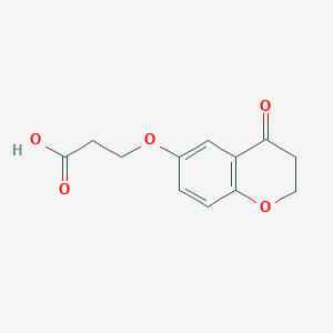 3-[(4-Oxo-3,4-dihydro-2H-1-benzopyran-6-yl)oxy]propanoic acid