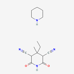 4-Ethyl-4-methyl-2,6-dioxopiperidine-3,5-dicarbonitrile;piperidine