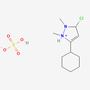 3-Chloro-5-cyclohexyl-1,2-dimethyl-2,3-dihydro-1H-pyrazol-1-ium hydrogen sulfate