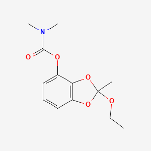 molecular formula C13H17NO5 B14590504 2-Ethoxy-2-methyl-2H-1,3-benzodioxol-4-yl dimethylcarbamate CAS No. 61083-37-2