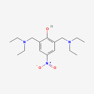 molecular formula C16H27N3O3 B14590526 2,6-Bis[(diethylamino)methyl]-4-nitrophenol CAS No. 61150-99-0