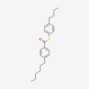 molecular formula C23H30OS B14590529 S-(4-Butylphenyl) 4-hexylbenzene-1-carbothioate CAS No. 61538-23-6