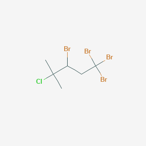 molecular formula C6H9Br4Cl B14590558 1,1,1,3-Tetrabromo-4-chloro-4-methylpentane CAS No. 61447-01-6