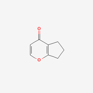 molecular formula C8H8O2 B14590566 Cyclopenta[b]pyran-4(5H)-one, 6,7-dihydro- CAS No. 61387-11-9