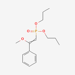 molecular formula C15H23O4P B14590576 Dipropyl (2-methoxy-2-phenylethenyl)phosphonate CAS No. 61463-86-3