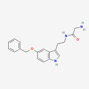 molecular formula C19H21N3O2 B14590626 N-{2-[5-(Benzyloxy)-1H-indol-3-yl]ethyl}glycinamide CAS No. 61479-57-0