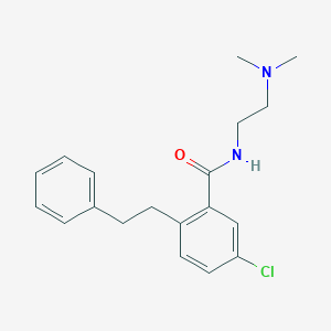 molecular formula C19H23ClN2O B14590649 5-Chloro-N-[2-(dimethylamino)ethyl]-2-(2-phenylethyl)benzamide CAS No. 61321-75-3