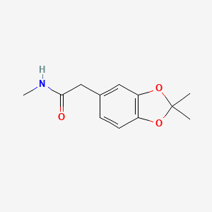 molecular formula C12H15NO3 B14590669 2-(2,2-Dimethyl-2H-1,3-benzodioxol-5-yl)-N-methylacetamide CAS No. 61148-86-5