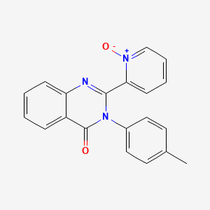 molecular formula C20H15N3O2 B14590682 4(3H)-Quinazolinone, 3-(4-methylphenyl)-2-(1-oxido-2-pyridinyl)- CAS No. 61351-73-3